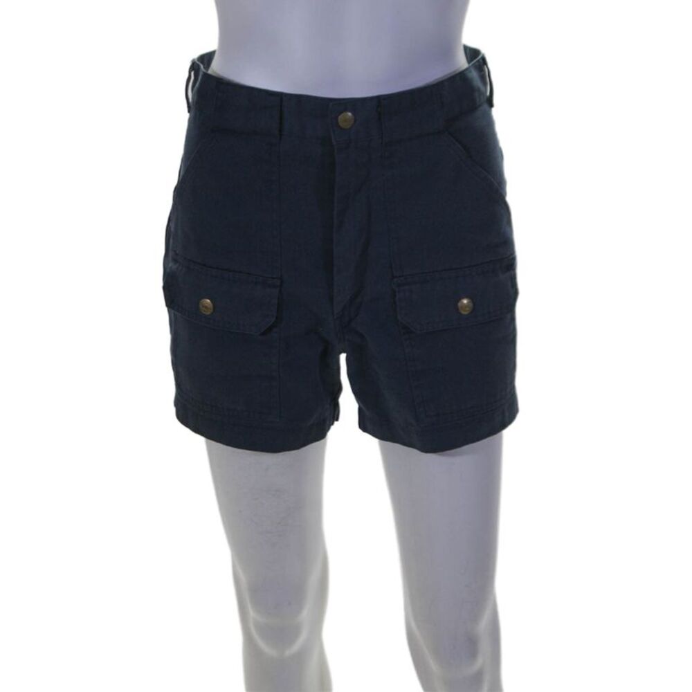 Woolrich Women's Button Closure Flat Front Cargo Shorts Blue Size 30